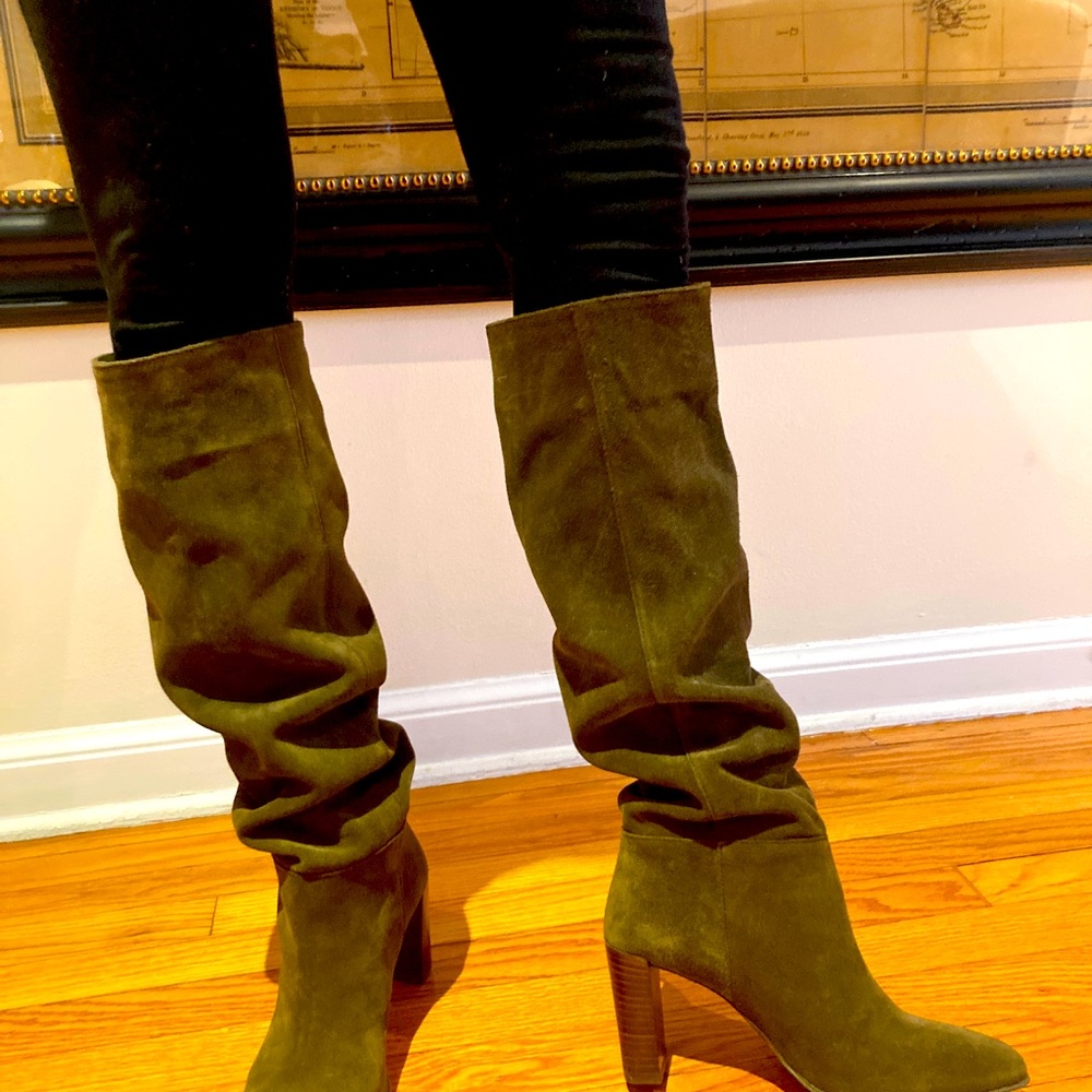 Zara genuine suede boots